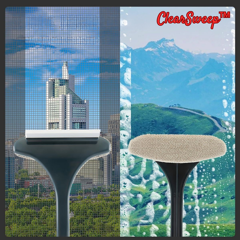 ClearSweep™ | 2-in-1 Fenster- und Fliegengitterreiniger (1+1 GRATIS)
