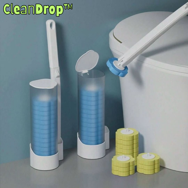 CleanDrop™ | Toilettenbürste mit 12 Einwegköpfen