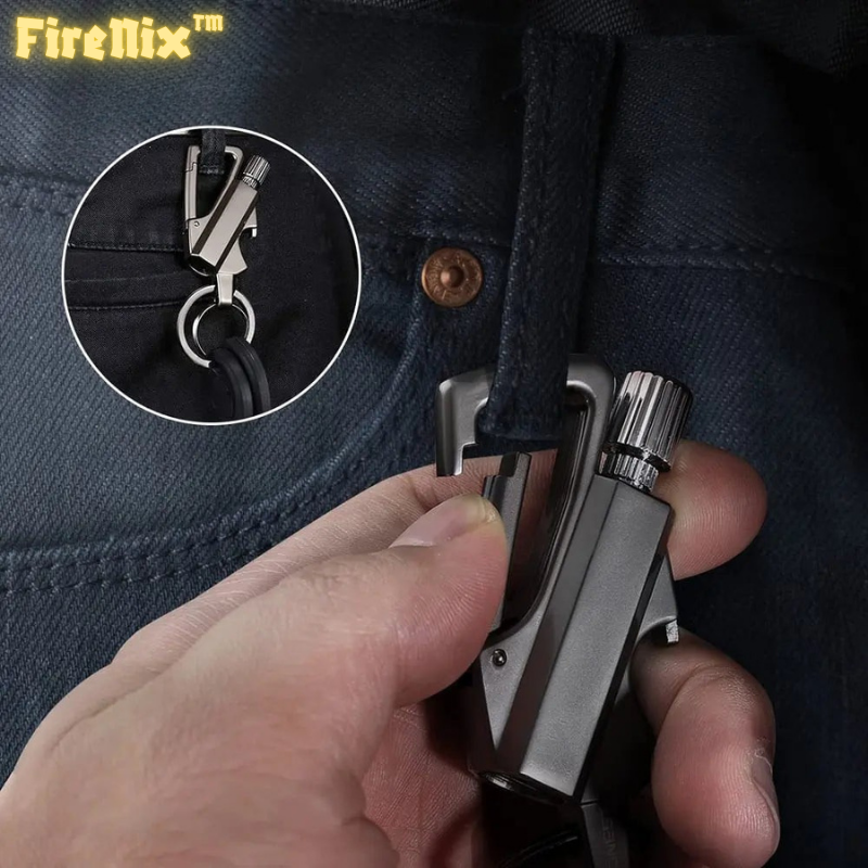 FireNix™ | Winddichtes Feuerzeug Schlüsselanhänger (1+1 GRATIS)