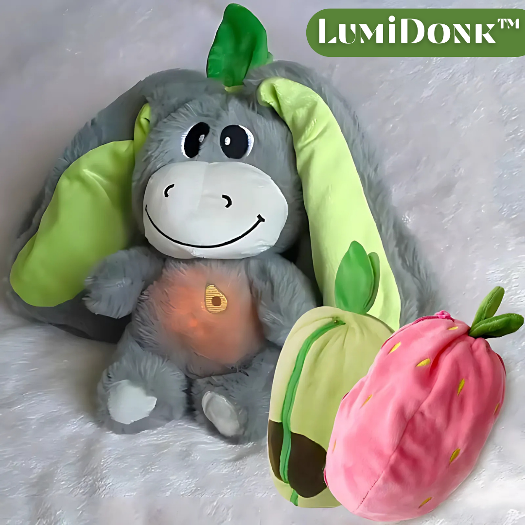 LumiDonk™ - Atmender Plüsch Esel Baby