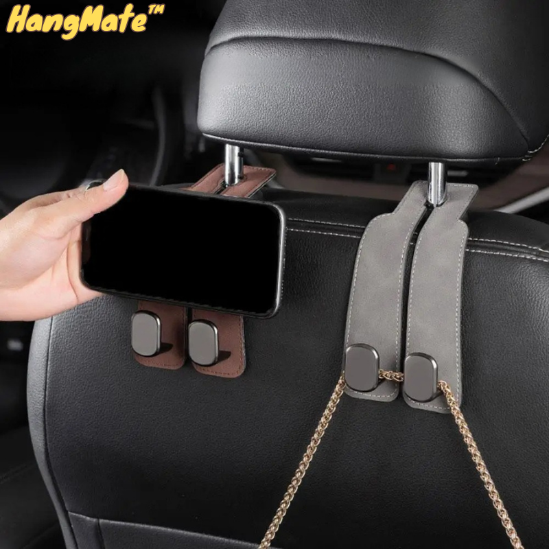 HangMate™ | Leder-Autositzhaken (2+2 GRATIS)