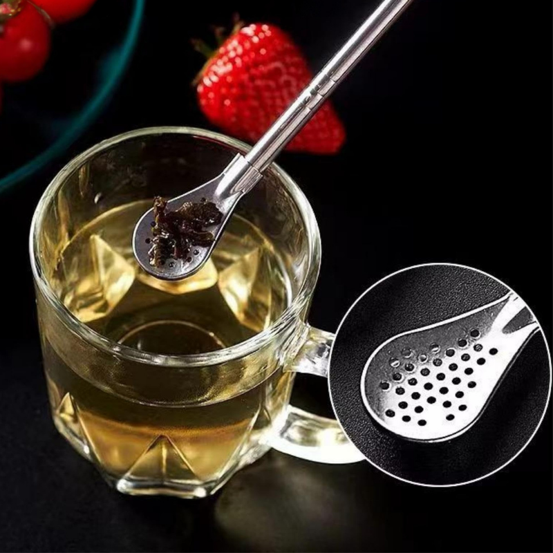 SipSpoon™ | 2-in-1 Trinkhalm mit Löffel (2+2 GRATIS)