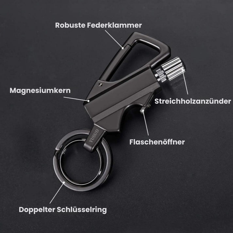 FireNix™ | Winddichtes Feuerzeug Schlüsselanhänger (1+1 GRATIS)