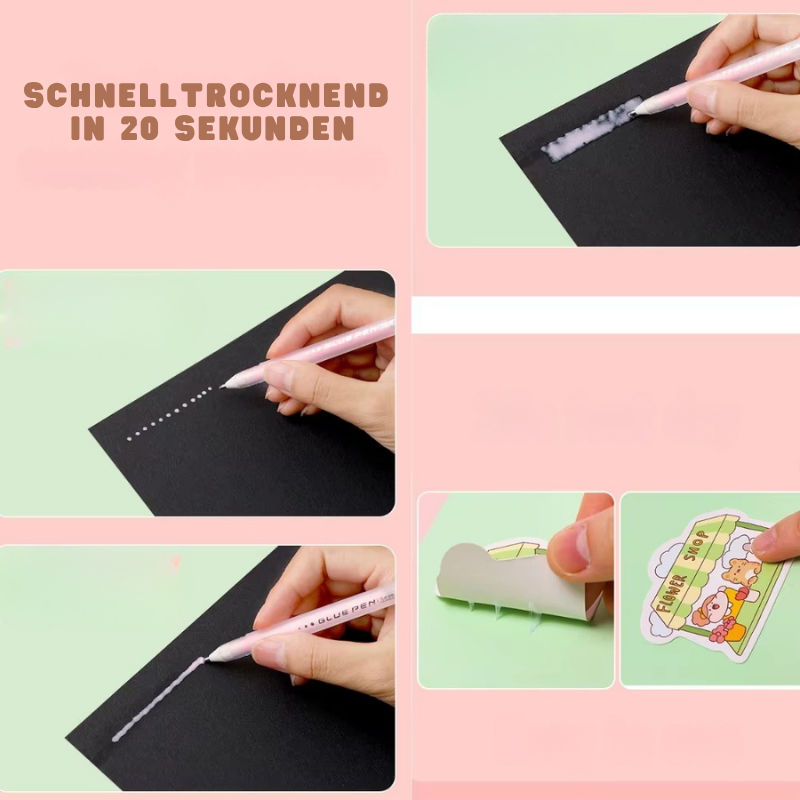 GluePro™ | Schnelltrocknender Klebe-Stift (6 Stifte)
