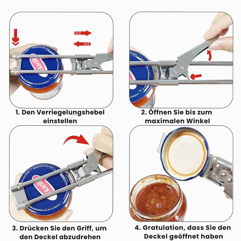 TwistEase™ | Verstellbarer Glas- und Flaschenöffner