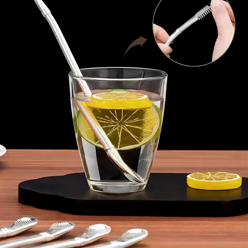 SipSpoon™ | 2-in-1 Trinkhalm mit Löffel (2+2 GRATIS)