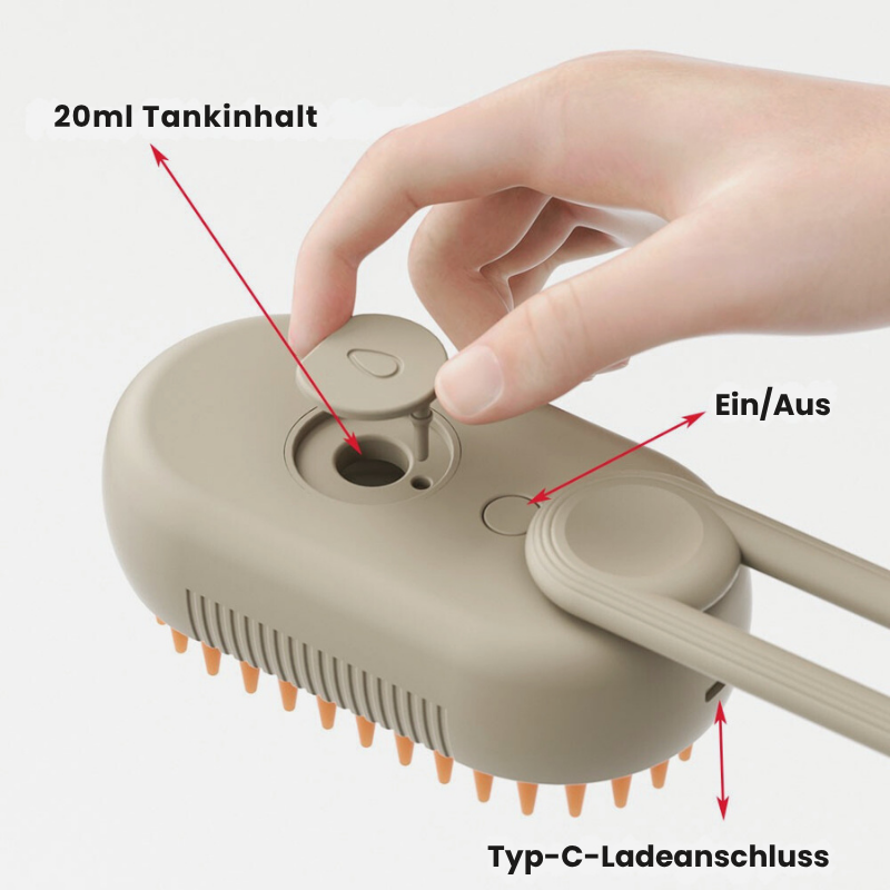 VelvaGroom™ | Dampfbürste für Haustierpflege