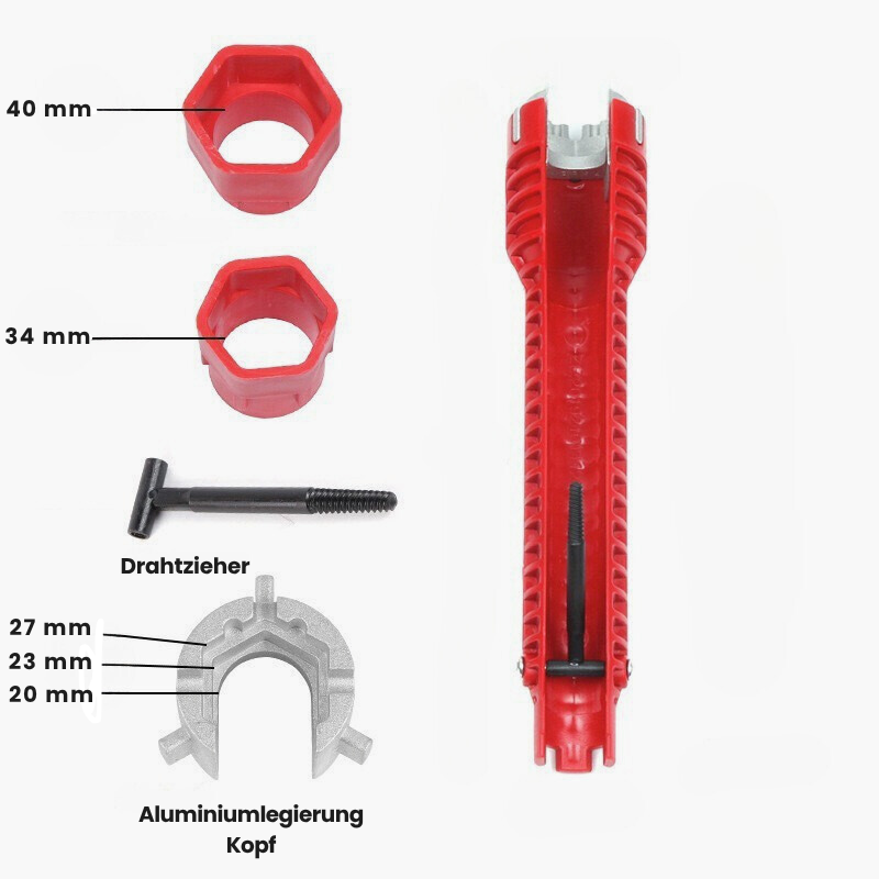 GripReach™ | Multifunktionaler Wasserhahnschlüssel
