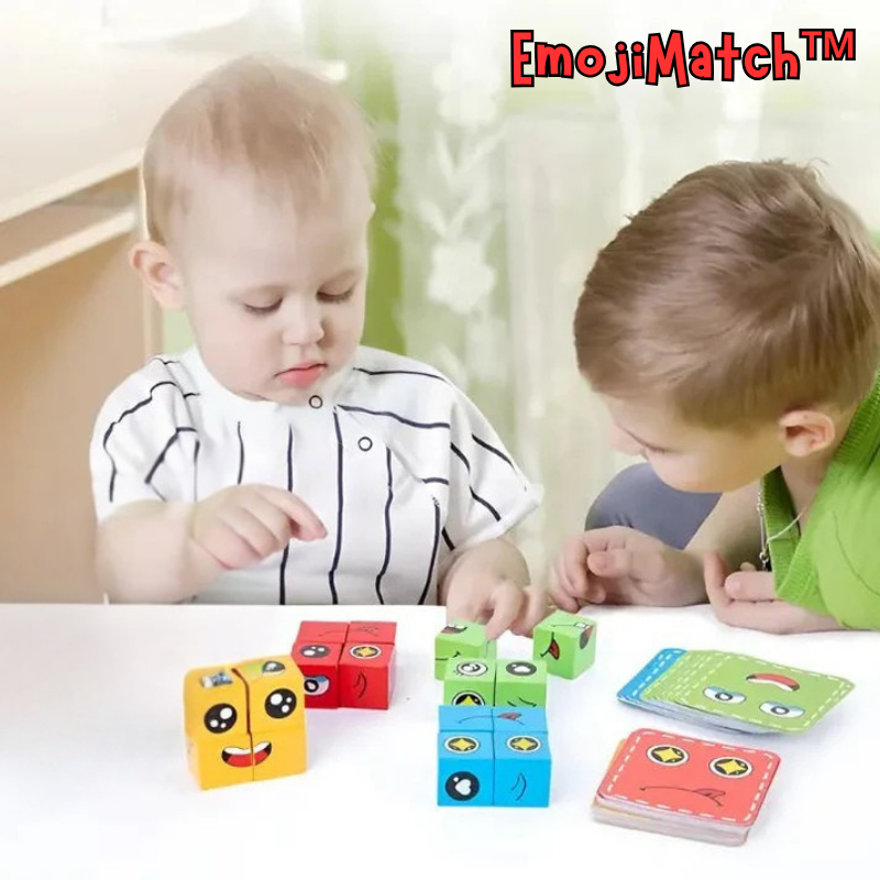 EmojiMatch™ | Emoji Puzzle-Würfel Set