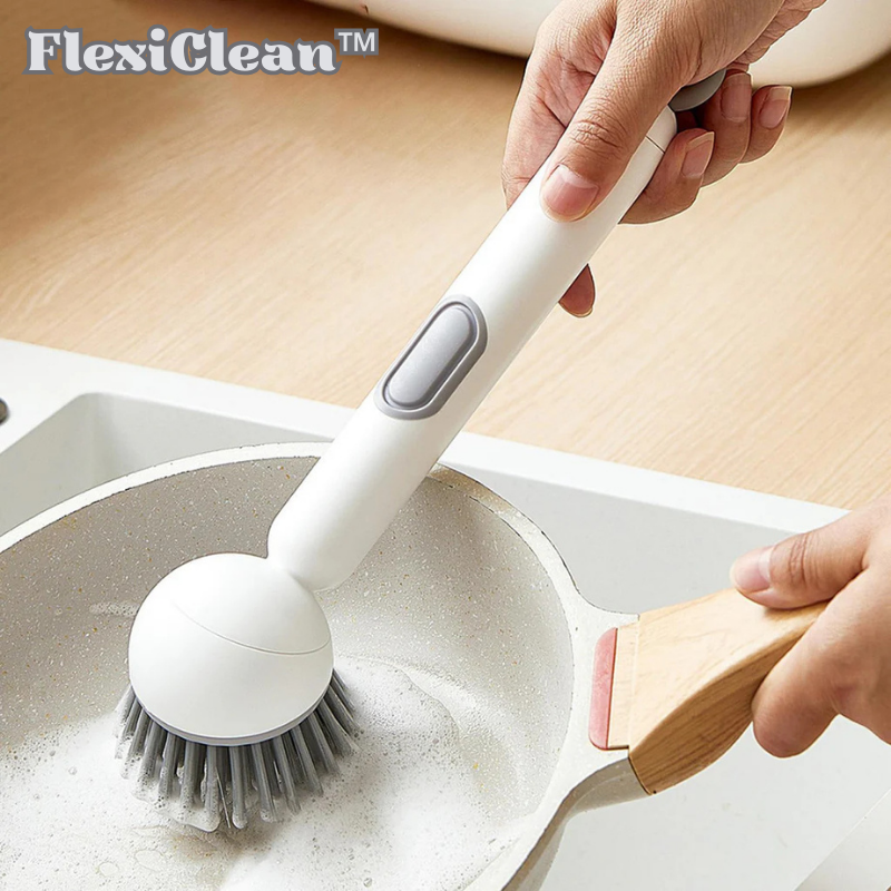 FlexiClean™ | Drehbare Topfbürste mit Seifenspender