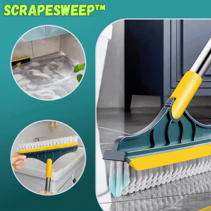 ScrapeSweep™ | 2-in-1 Rotationsbürste mit Wischer
