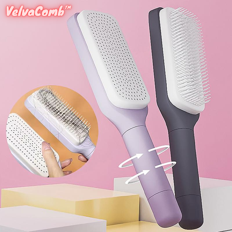 VelvaComb™ | Haarbürste mit einziehbaren Borsten