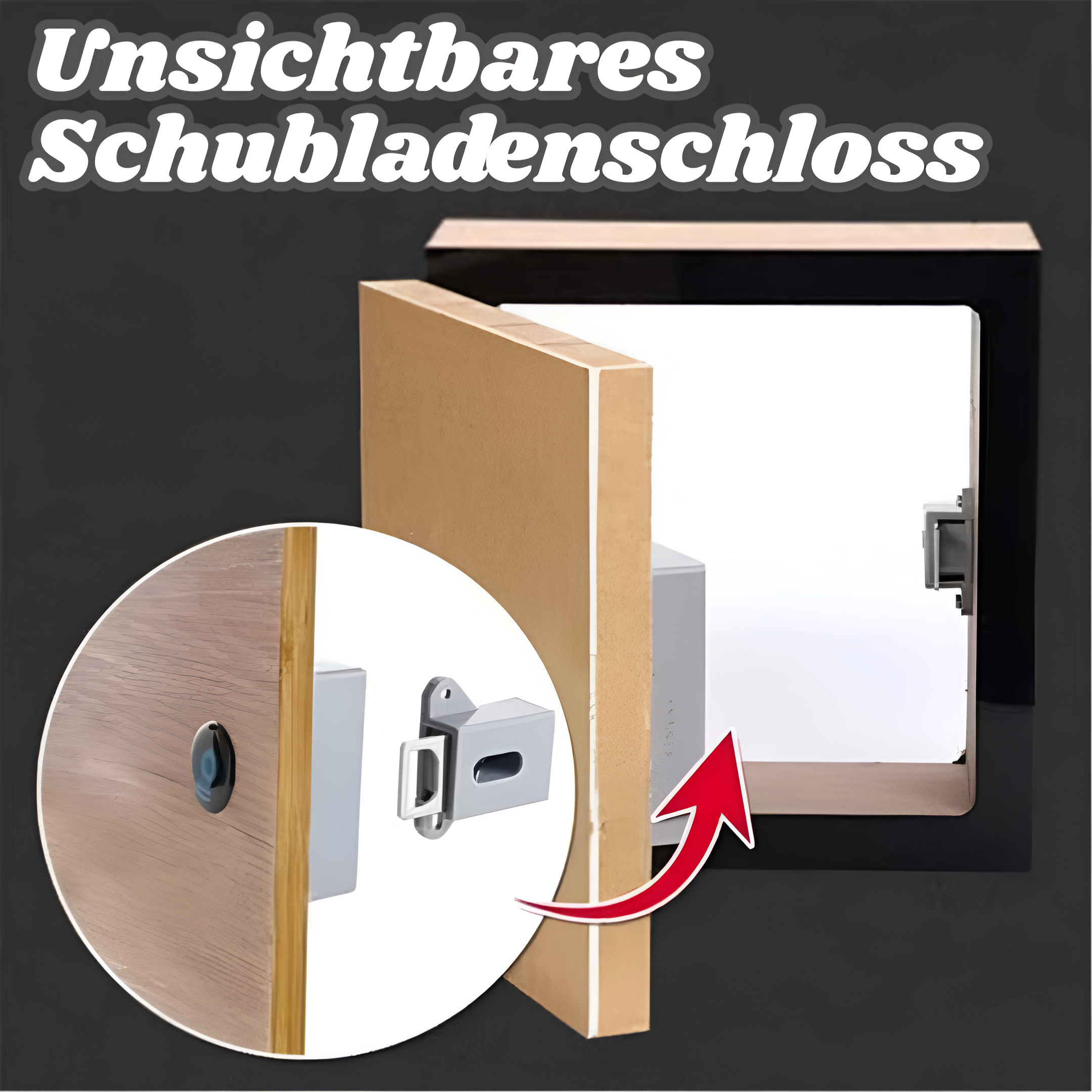 Hidlock™ - Unsichtbares Schubladenschloss